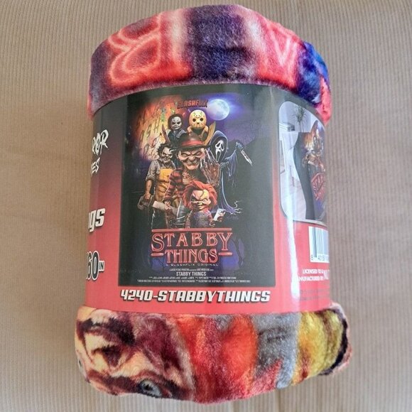 Horror Movies New Plush Throw Gift Blanket Chucky Freddy Jason Michael Slashers - Picture 2 of 3